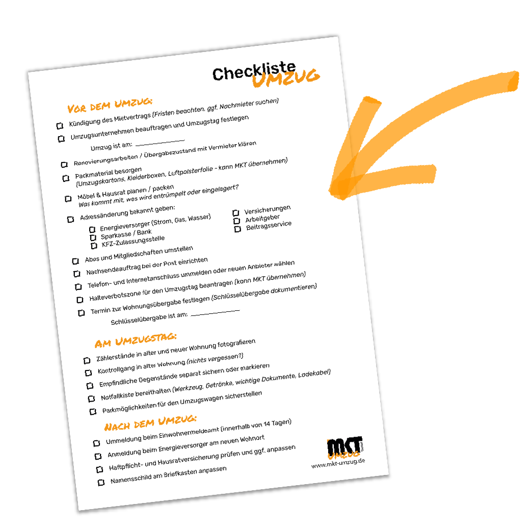 kostenlose Checkliste für den Umzug downloaden
